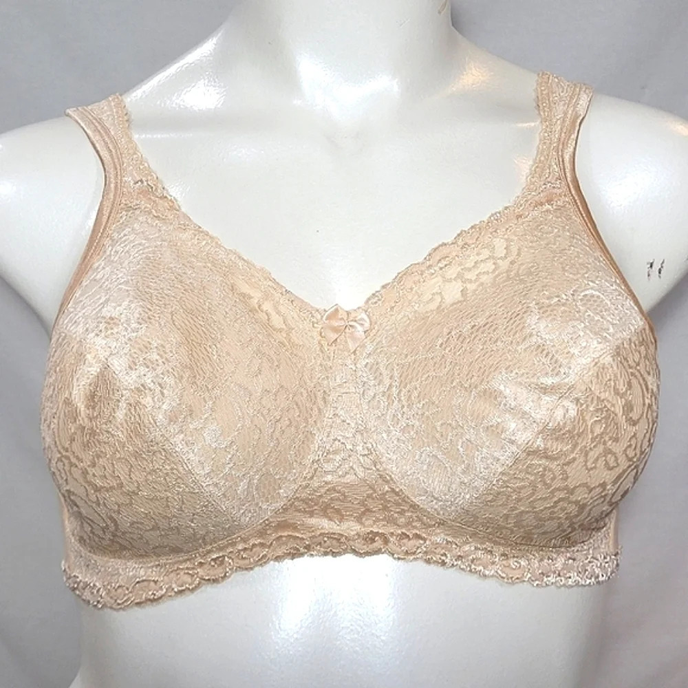 40DDD Playtex 4088 Comfort Lace Wire Free Bra Nude NWOT